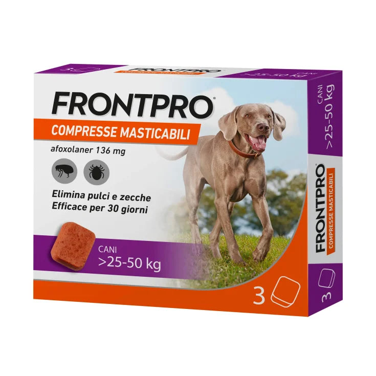 Frontpro Cani 25-50 kg - 3 Compresse Masticabili Frontpro Cani 25-50 kg - 3 Compresse Masticabili